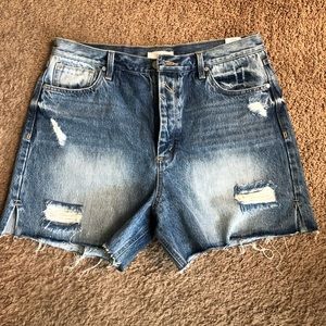 Habitual distressed denim shorts